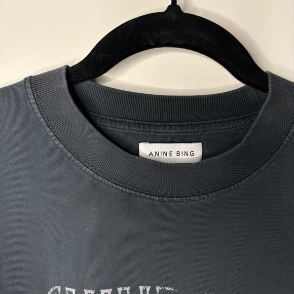 Anine Bing Lili Eagle Los Angeles Graphic Tee - Faded Gray - Picture 3 of 5